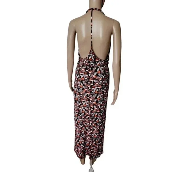 FREE PEOPLE Daria Dress T Back Jersey Maxi Dress BLACK COMBO - Picture 6 of 13